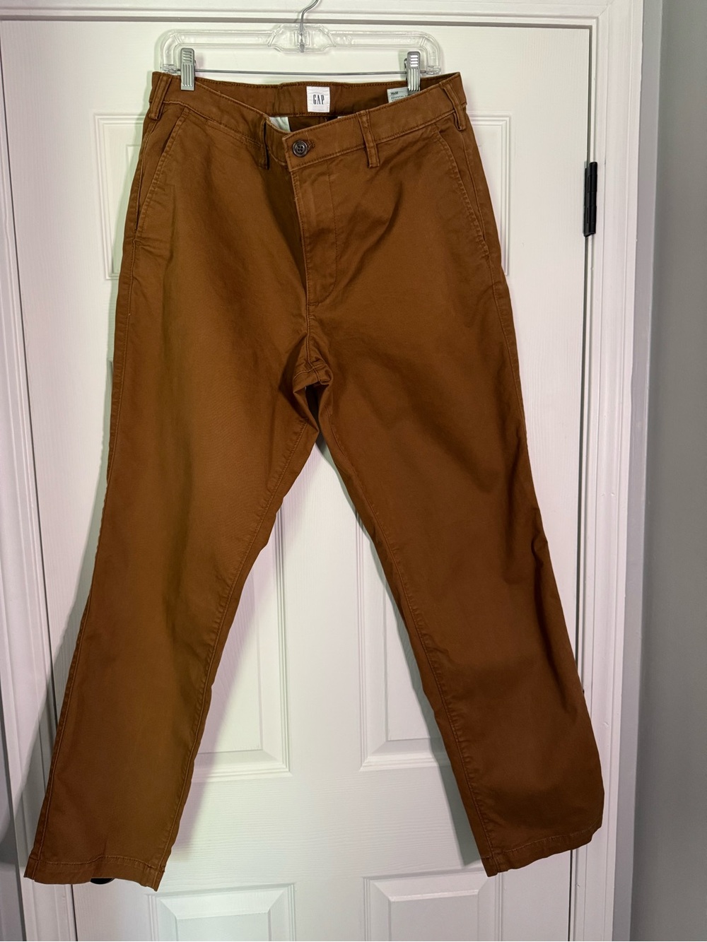 GAP Essential Khaki Men's Rich Ginger Brown Straight Chino Pants